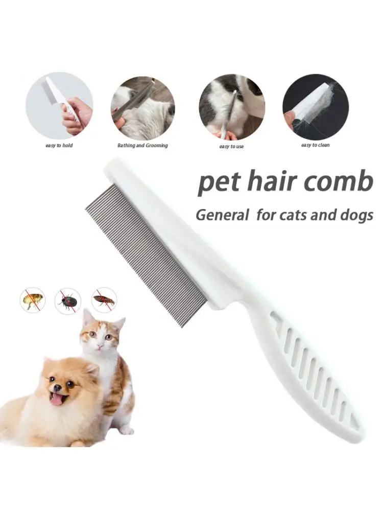 

Dog Grooming Flea Comb Pet Care Comb Cat Hair Brush Flea Removal Massage Comb Pet Grooming Portable Tools Pets Accessories
