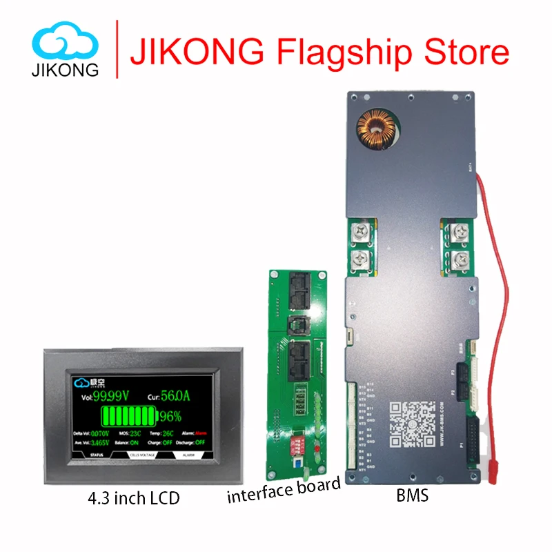 JK Inverter BMS 8S 9S 10S 11S 12S 13S 14S 15S 16S Smart BMS 100A 150A 200A Li-ion LiFePo4 New Energy BMS 1A 2A Active Balance