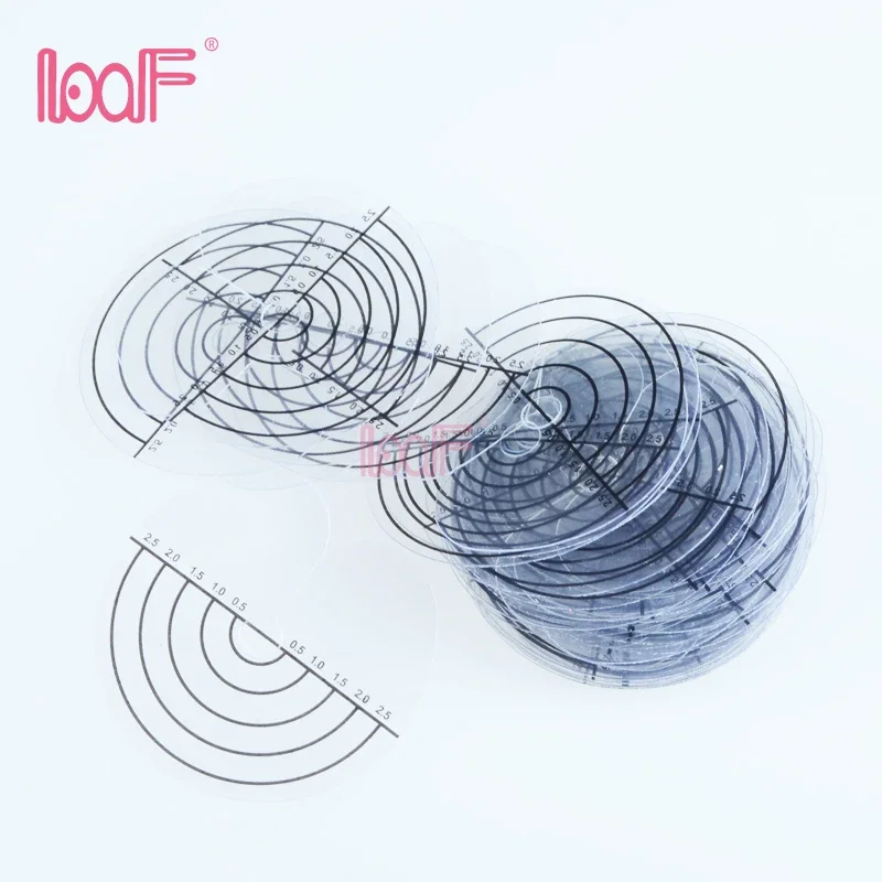 LOOF 100pcs Heat Protector Shield Single Hole Template Spacer Separator With Scale Heat Insulation Sheet For Hair Extensions