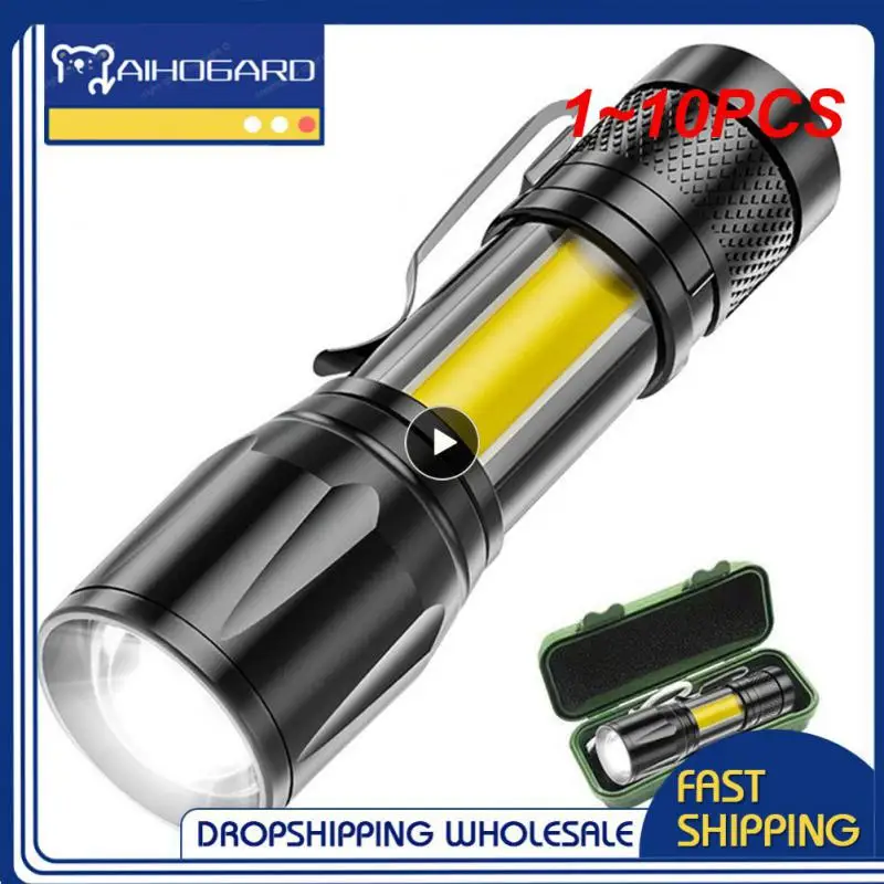 

1~10PCS Hot Mini Led Flashlight Zoom Focus Usb Charge Led Light New Waterproof Adjustable Penlight 2023 Lamp Lantern