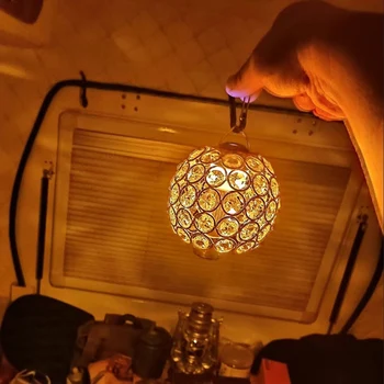 Crystal Ball Lampshade Outdoor Camping Lampshade Crystal Lantern Shade Crystal Ball Lamp Cover for GZ/38Explore Lamp Accessories