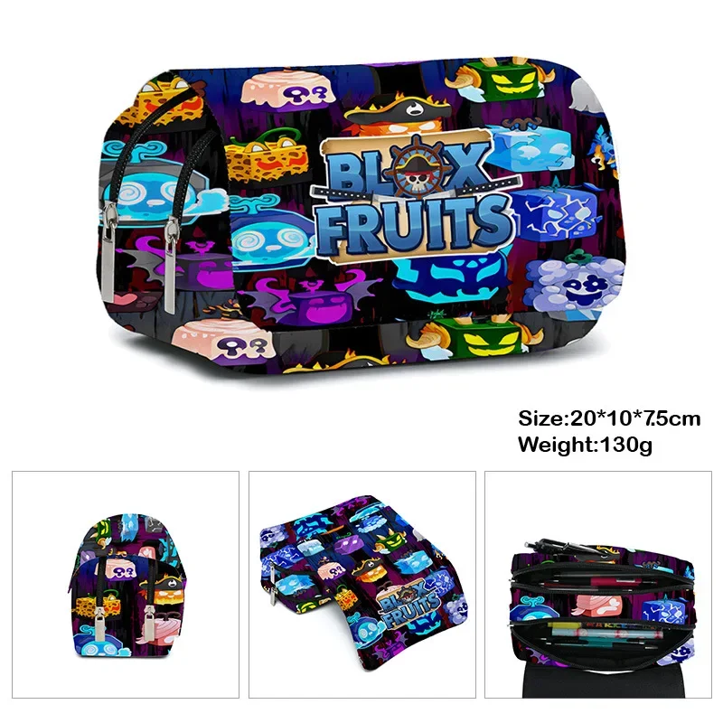 Blox Fruits Children's Pencil Case pencil bag children bag children backpack students backpack for Primary School Students Cartoon Game Pencil Case Cartoon School Bag