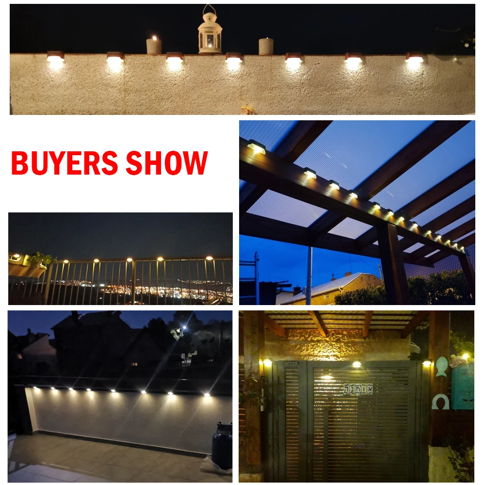 Solar Lights Solar Step Lights Outdoor Waterproof Led Power Garden Light Lamp Decoration for Patio Stair Garden Yard Fence