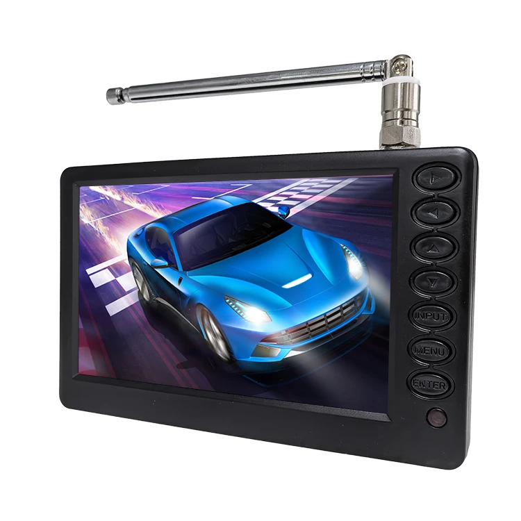 Superior 5inch Mini Digital TV DVB/ATSC/ISDB-TTelevision with Battery TV Stand