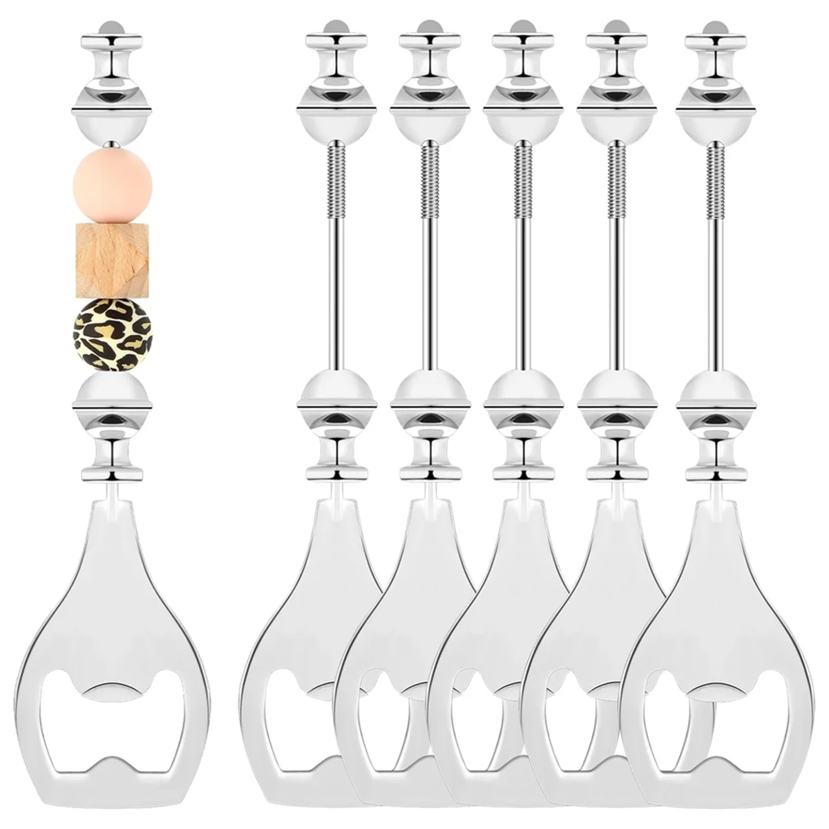 

6 шт., многоразовые бусины для открывания бутылок