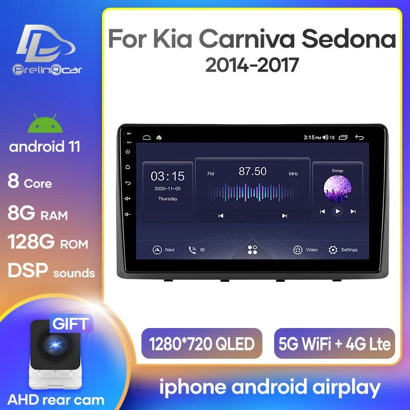 Prelingcar Android 10カーラジオ Gpsナビゲーション メディアプレーヤー ビデオ 2 Din Dvdなし 車用カーニバルsedona 14 17 Car Multimedia Player Aliexpress