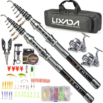 Telescopic Fishing Rod & Reel Combo with Pliers and Lip Grip 1