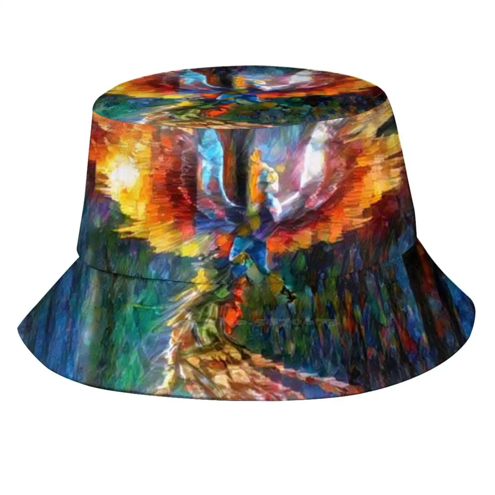 The Rise Of The Phoenix Print Bucket Hats Sun Cap Phoenix Bird Flowers Fantasy Mitical Bird Cool Firebird Blaze Eagle Animal