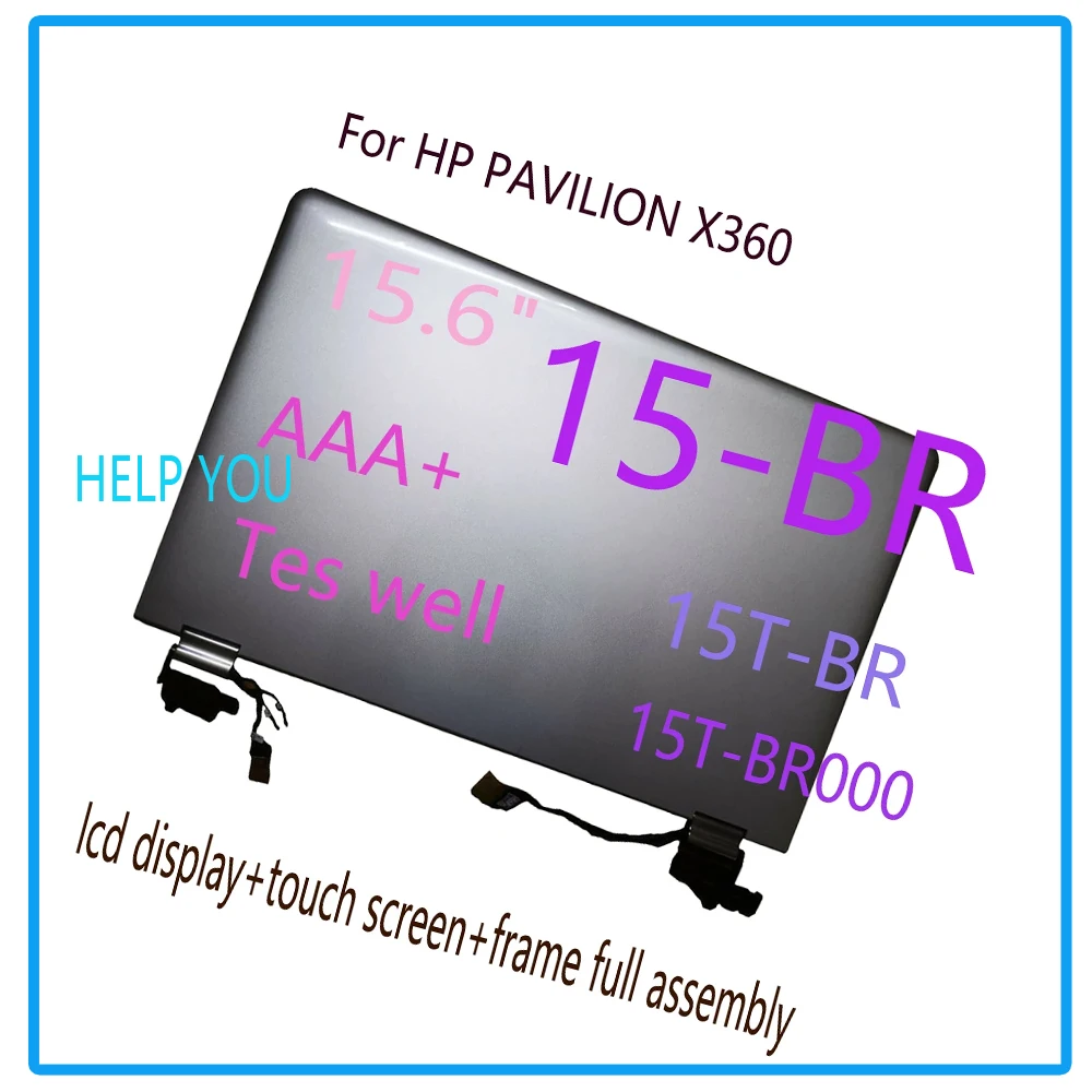 

15.6 Inch HD FHD LCD For HP PAVILION X360 15T-BR 15T-BR000 15-BR SERIES LCD DISPLAY TOUCH SCREEN Digitizer Full Assembly Silver