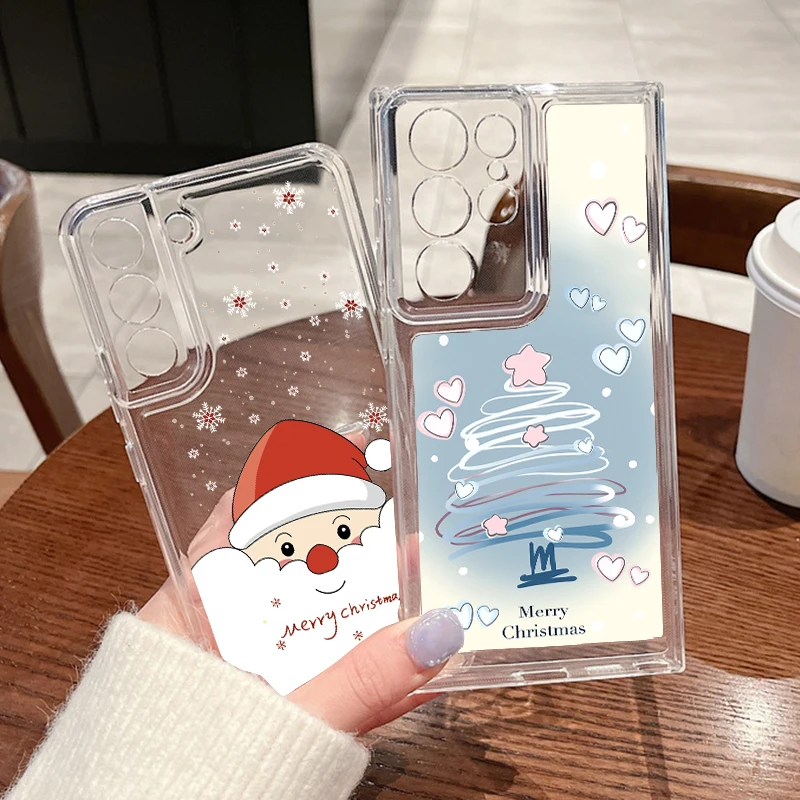 Festive Christmas Tree Print Soft Phone Case Cover