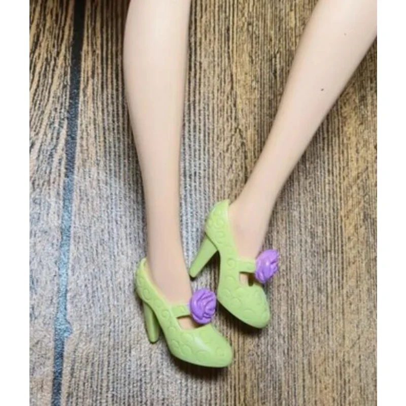 

Free shipping Doll shoes high heels flat foot shoes red shoes new styles for your Bbie dolls TpMM1