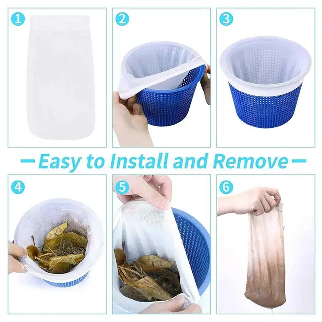 Medence Skimmer Zokni Vízszűrő Kosarakhoz Merülő Fedő Nylon Úszó Szűrők - Image 2