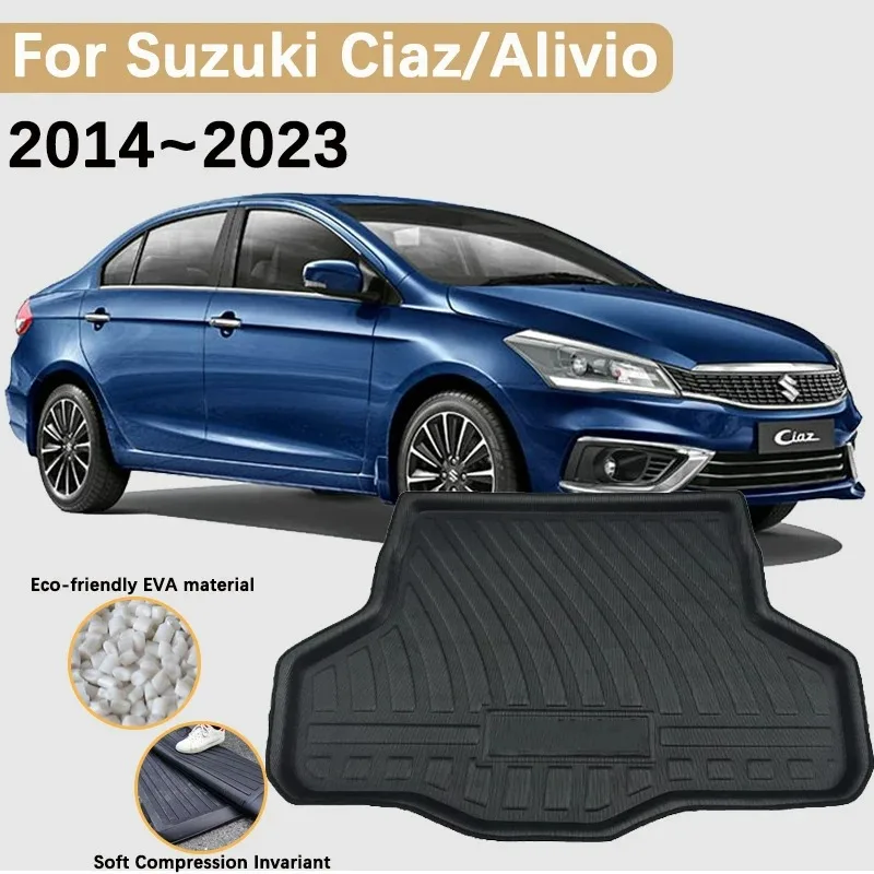 

Car Rear Trunk Mats for Suzuki Ciaz Alivio Sedan 2014~2023 2022 2021 Boot Cargo Trunk Waterproof Carpet Storage Pad Accessories