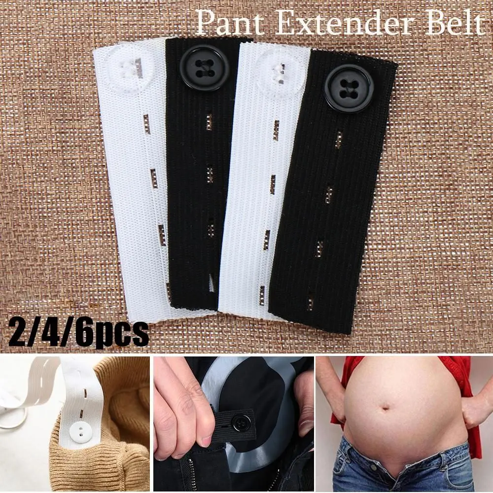 Hot Unisex Waist Band Pant Extender Belt Tight Trousers Jeans Skirts Maternity Button Hooks Washable Gadgets Garment Accessories