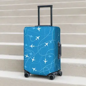 Flight Routes Suitcase Cover Travel Line Striped Strectch Travel Protection Luggage Supplies Flight
