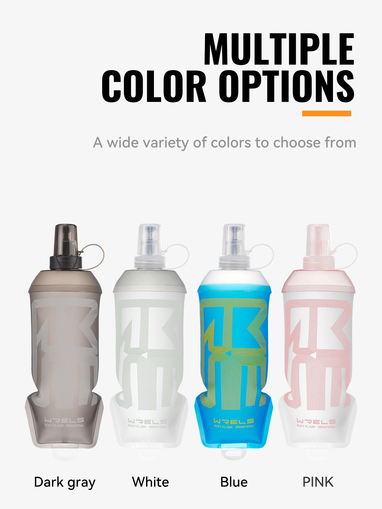 WRELS Outdoor Lauf- und Radsport-Trinkflasche Tragbare Hydrations-Gürteltasche BPA-freie Faltbare Fahrrad-Trinkflasche – Detail 13