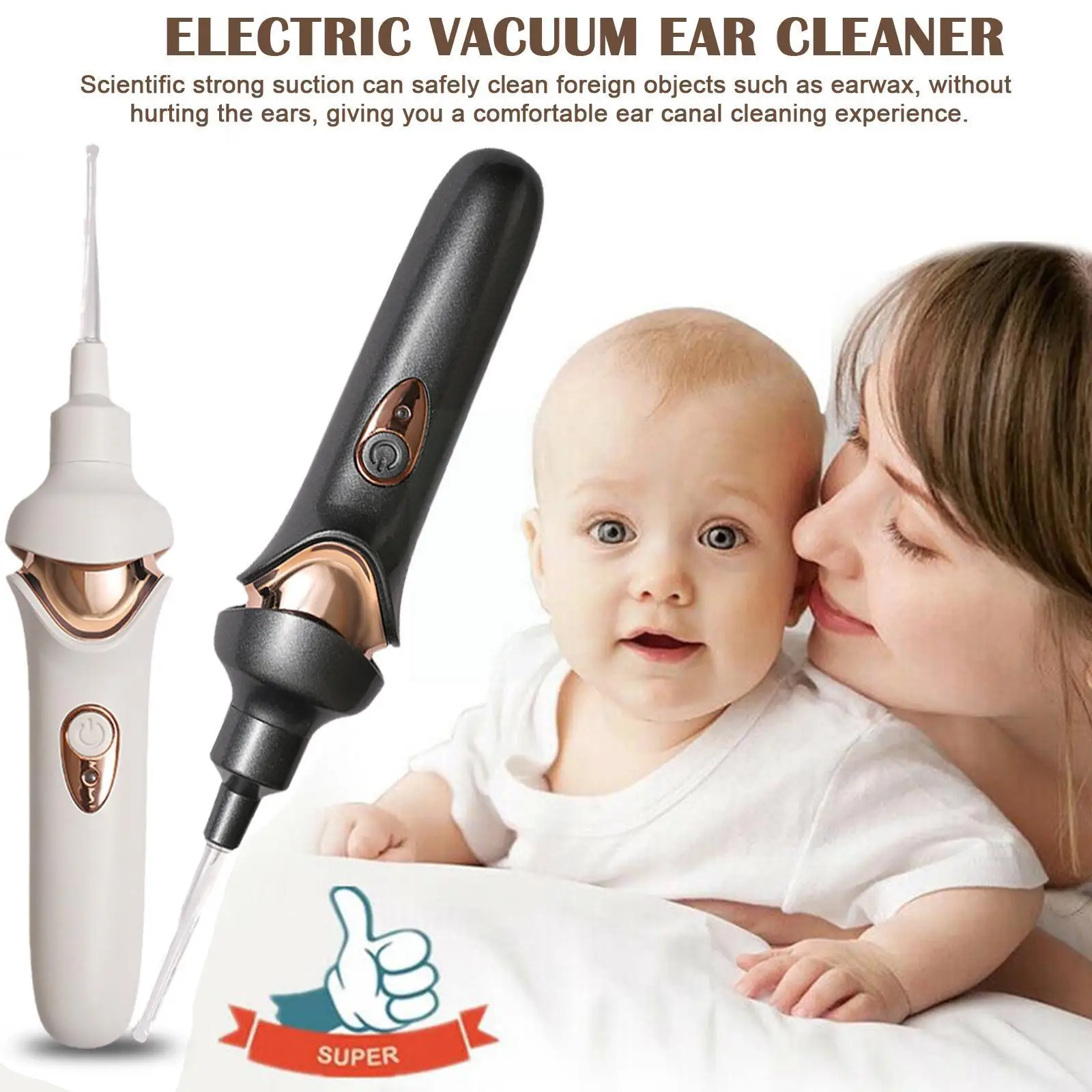 Electric Ear Pick Safe Cordless Vibration Painless Cleaning Device Care