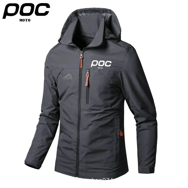 Cycling Jacket Clothes Men's Windbreaker Hooded Raincoat MTB Moto POC Cycling Jacket Bike Clothing Outdoor Waterproof Windproof Sport Tactical Outerwear
