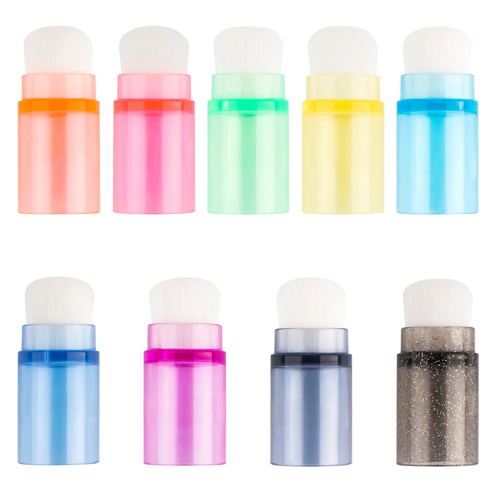 8pcs Mini Stackable Blender Brushes for Card Making 3/4inch Soft Bristles Finger Daubers Ink Blending Tool with Storage Box blending brush