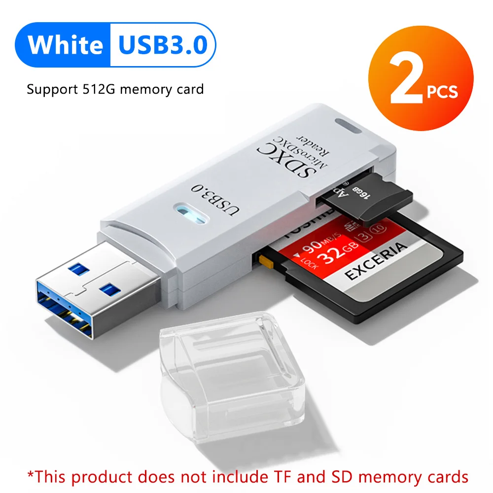 2-in-1 USB3.0/2.0 Card Reader USB3.0 To SD TF Memory Card thumbnail 4