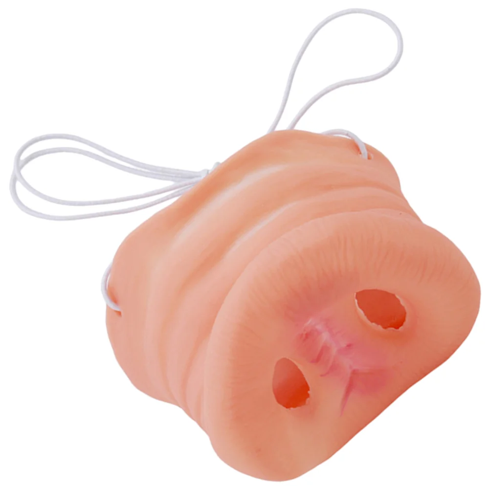 Simulation Pig Nose Lovely Animal Costume Prop Party Prop Halloween Children's Day Children's Funny Pig Bajie Latex Pig Nose