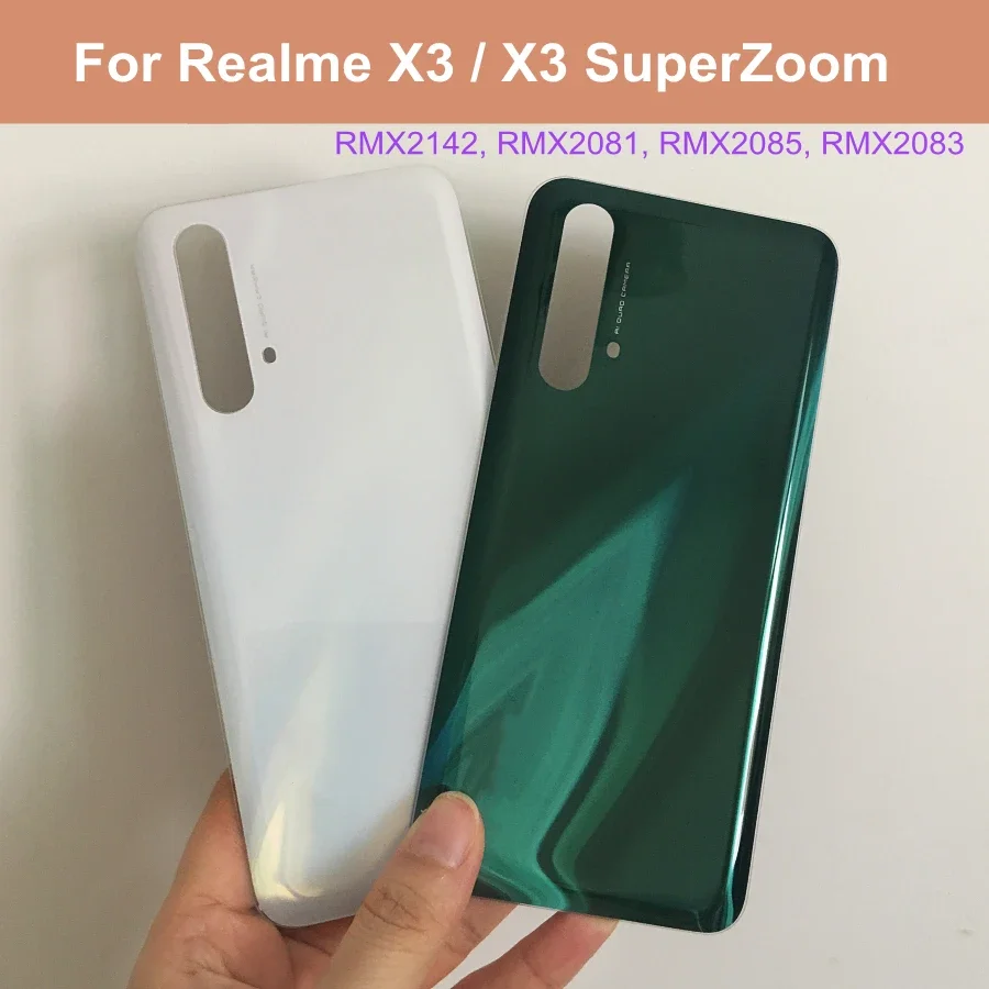 

6.6" X 3 Housing For Oppo Realme X3 / X3 SuperZoom Glass Battery Cover Repair Replace Back Door For Realme X3 Battery Cover