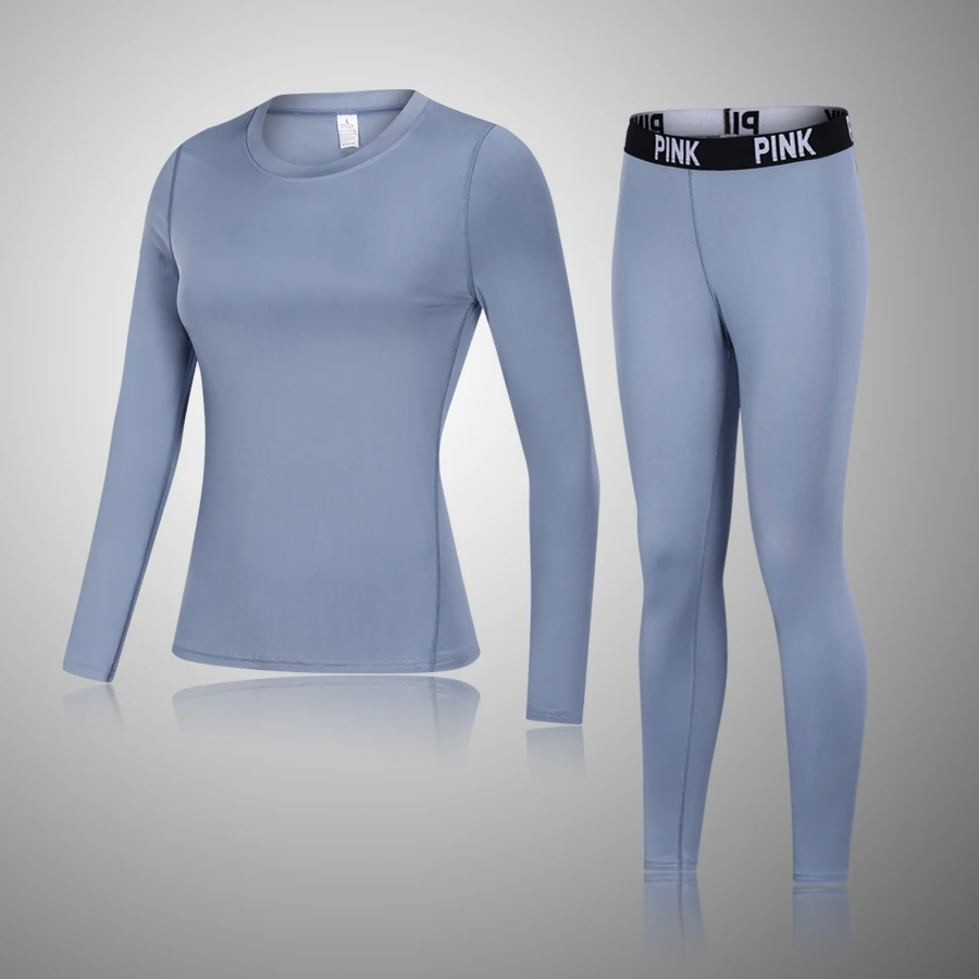 Women Thermal Underwear Sets Warm Sports Running Underwear Long Johns Compress Sets Female Warm Thermo Undershirt