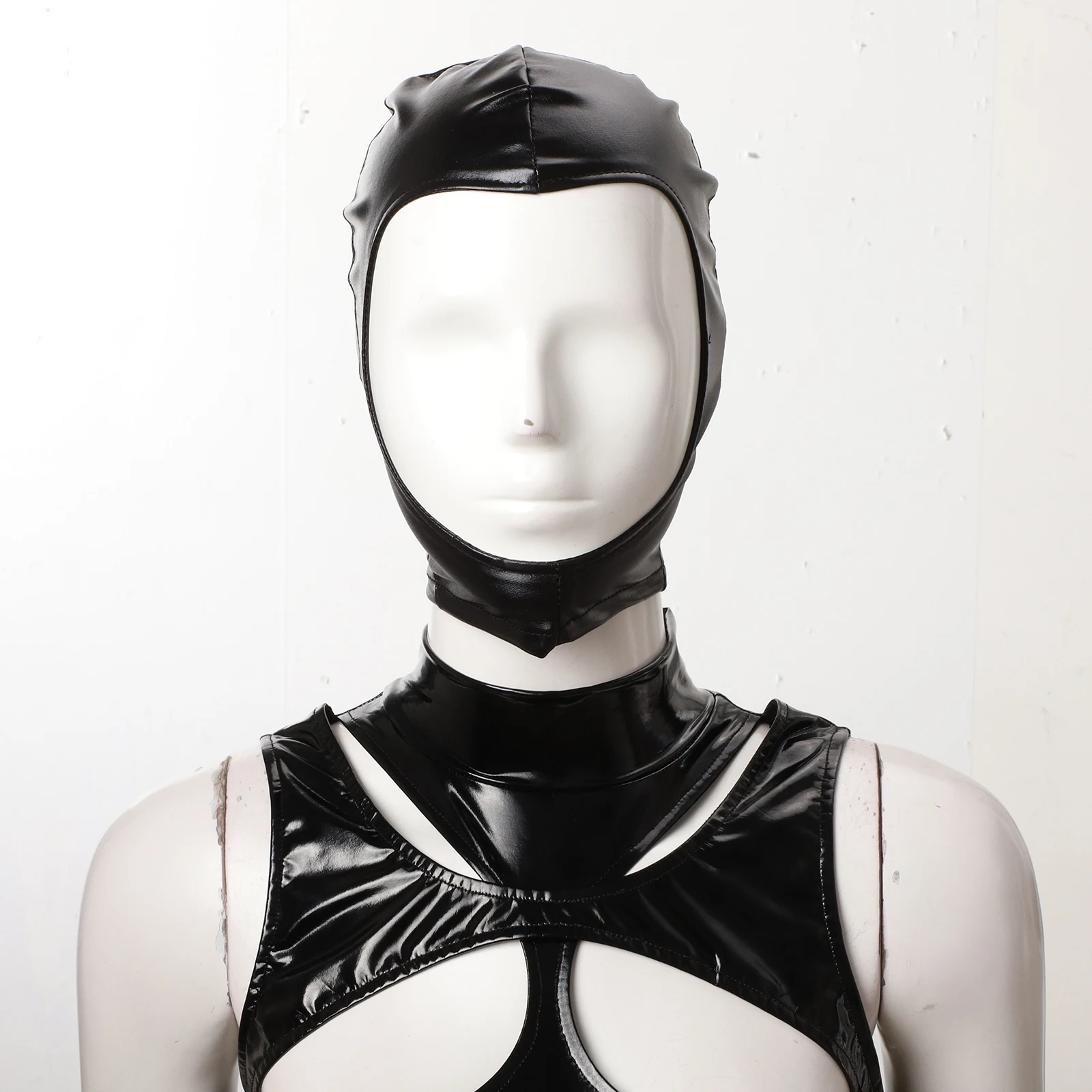Women Mens Latex Face Mask Bronzing Cloth Open Mouth and Eye Glued Head Cover Couples Adult Face Mask Hood for Role Play Costume masquerade mask full face mask