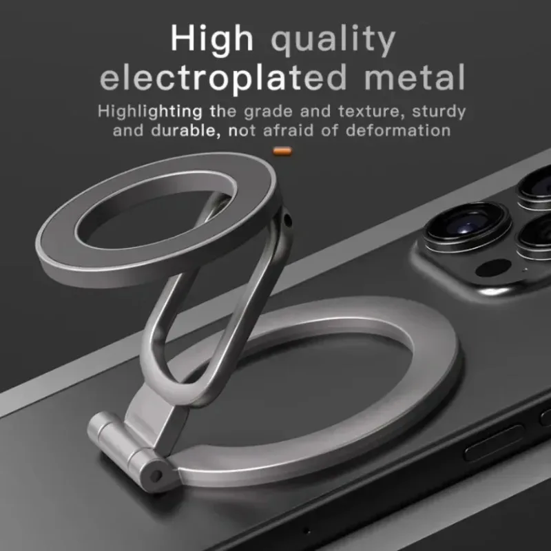 Magnetic Double-Sided Phone Ring Holder & Stand with Kickstand and Magnet Grip