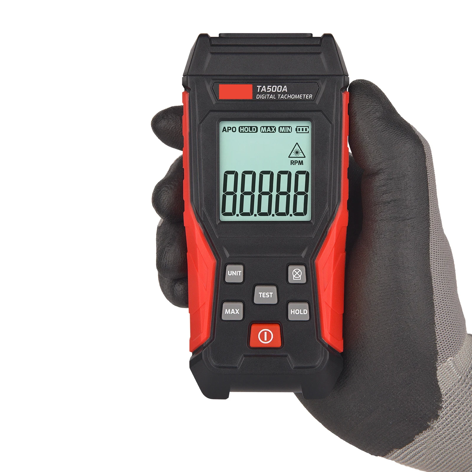 TA500C Digital Laser Tachometer Contact/Non-Contact/Dual Mode RPM Meter Engine S