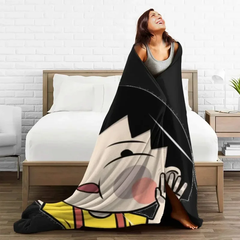치비 마루코 짱 봉제 담요, 귀여운 소녀 애니메이션 멋진 던지기 담요, 홈 호텔 소파, 200x150cm 침구