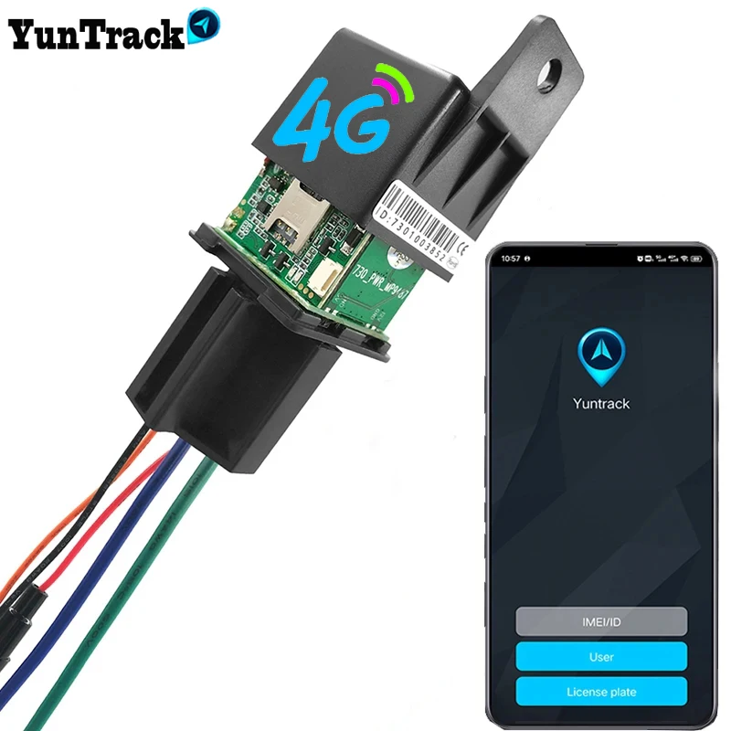 CJ730Plus Relay GPS Tracker Vehicle ACC Status Trailer Displacement Vibration SMS Alarm Oil Cut-Off 4G Tracking Locator