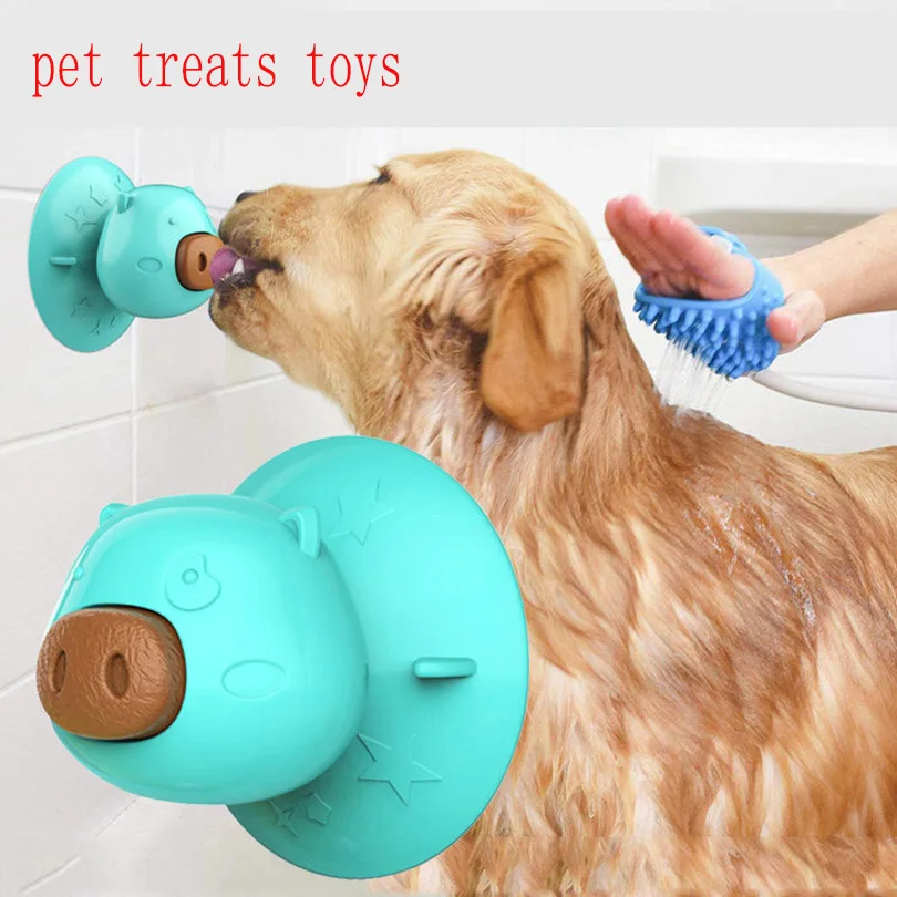 

Explosive pet dog cat licking plate molar cake puzzle bite-resistant rubber sucker dog toy supplies