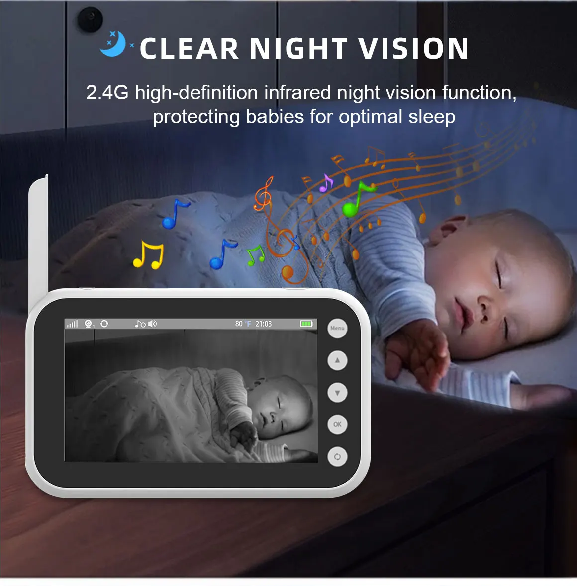 4.3 inch 2000mAh Battery Baby Monitor Camera Video Two Way Audio Intercom Auto Night Vision Kids Security Camera Babysitte wireless baby monitor video baby monitor