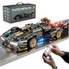 2024 Black V12 Block Roadster RC Tech Racer 1:14DIY Roadster building block assembly Block car toy birthday gift （1280 granule） 3