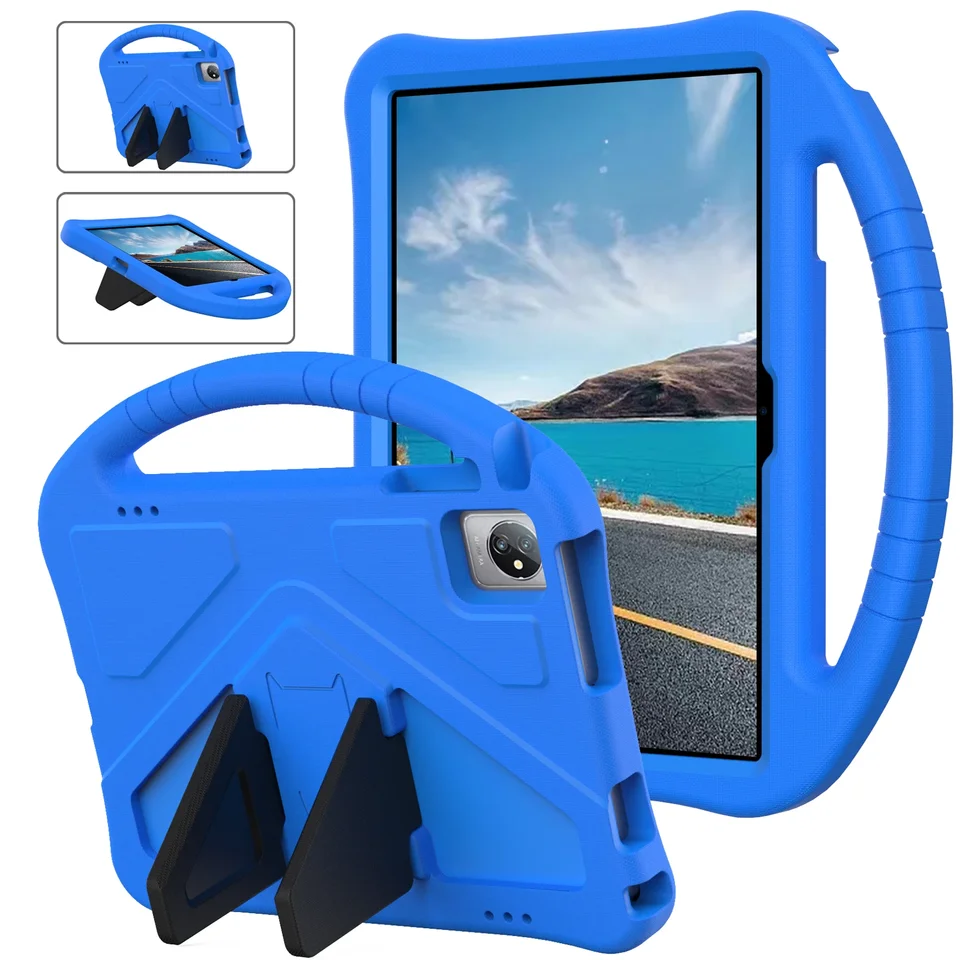 Custodia In Silicone Morbido Per Blackview Tab8 10 Pollici - Con Supporto Regolabile, Protettiva Antiurto, Colore Blu - 2