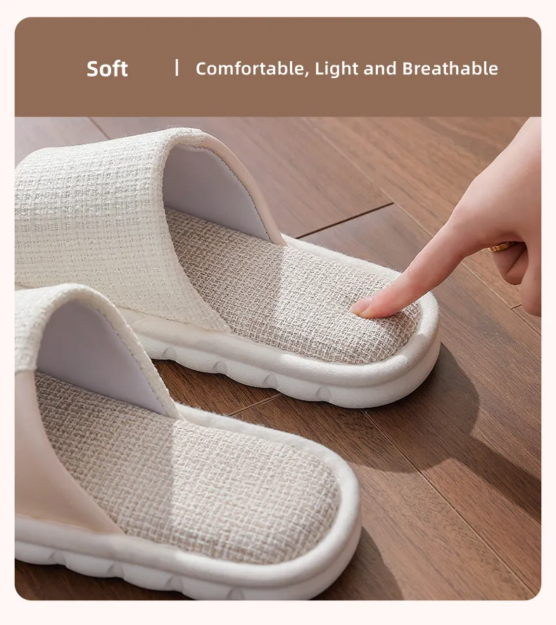 Breathable Open Toe Slippers - Non-Slip Indoor Slides for Men and Women