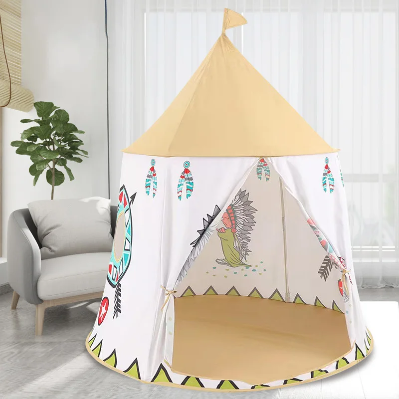 Portable Children's Tent Indian Yurt Large Play House Ocean Ball Pool Indoor Outdoor Child Tent Little House Princess Castles 2