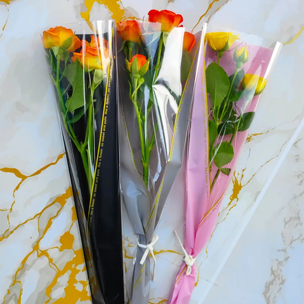 Single Rose Sleeve Packaging Bag, Opp Matte Transparent, Valentine's Day  Flower Gift Bag, Waterproof, 50Pcs - AliExpress