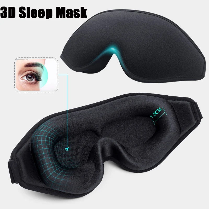 3D Sleep Mask Travel Nap Portable Rest Soft Memory Foam Blindfold Padded Eye Cover Adult Night Sleeping Eyepatch eye mask eye patch