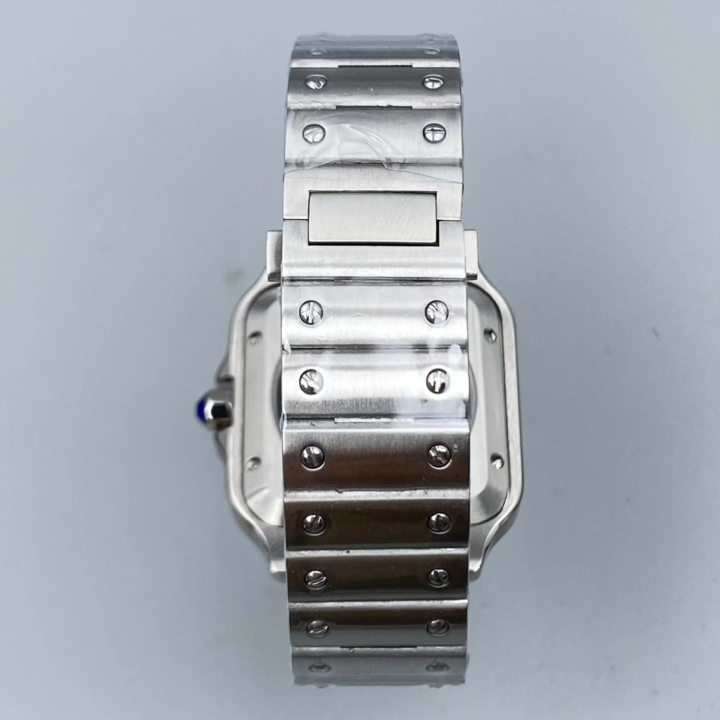 38mm 사각 산토스 시계 케이스 스테인리스 스틸 블랙/골드/실버 NH35/NH36 무브먼트 개조 부품 액세서리