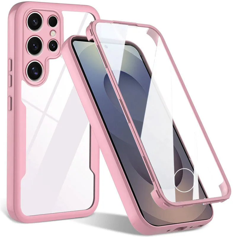 360-Degree Shockproof Clear Phone Case with Full Protection