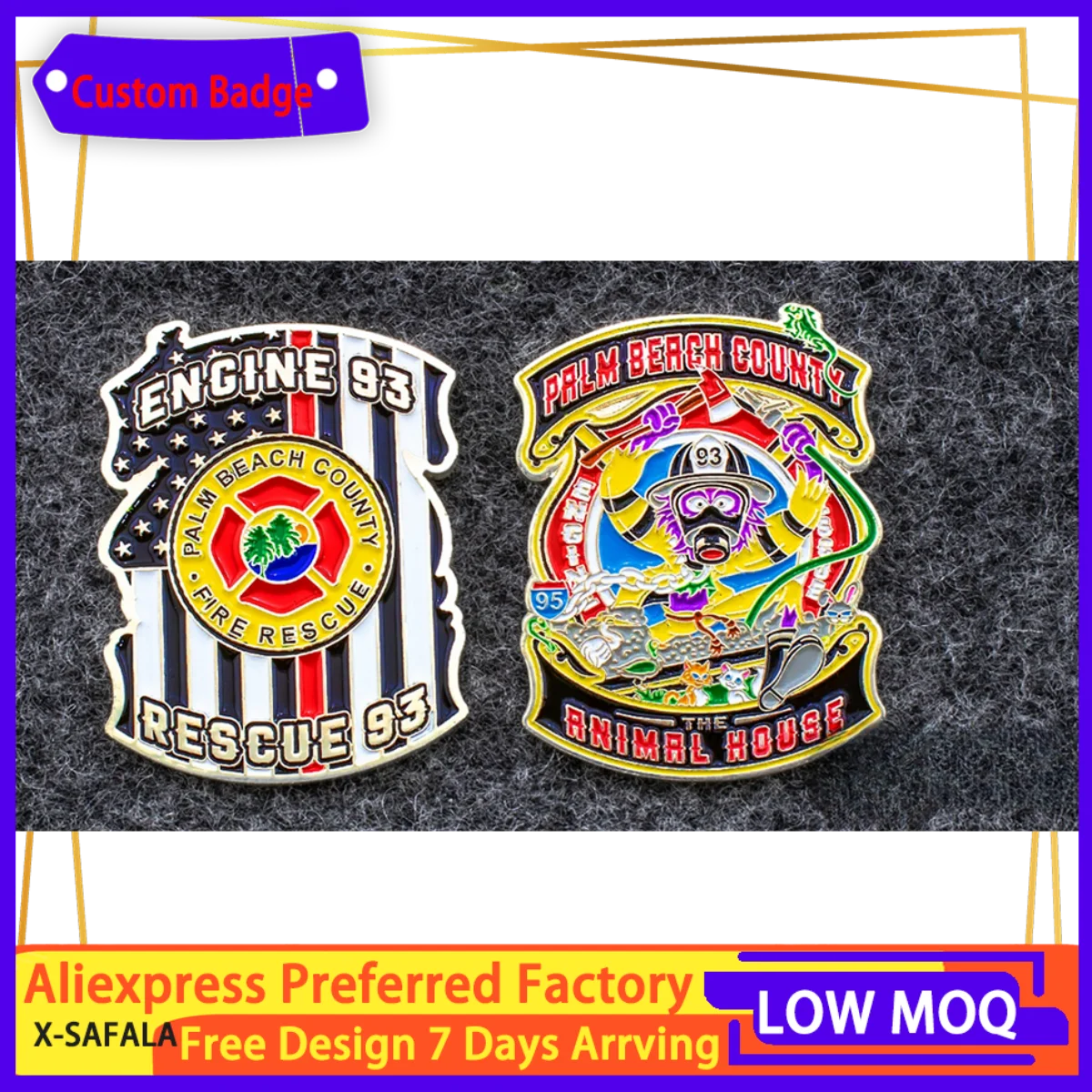 

Пожарная спасательная компания, 3D значок на заказ, вызов, монета, оптовые производители