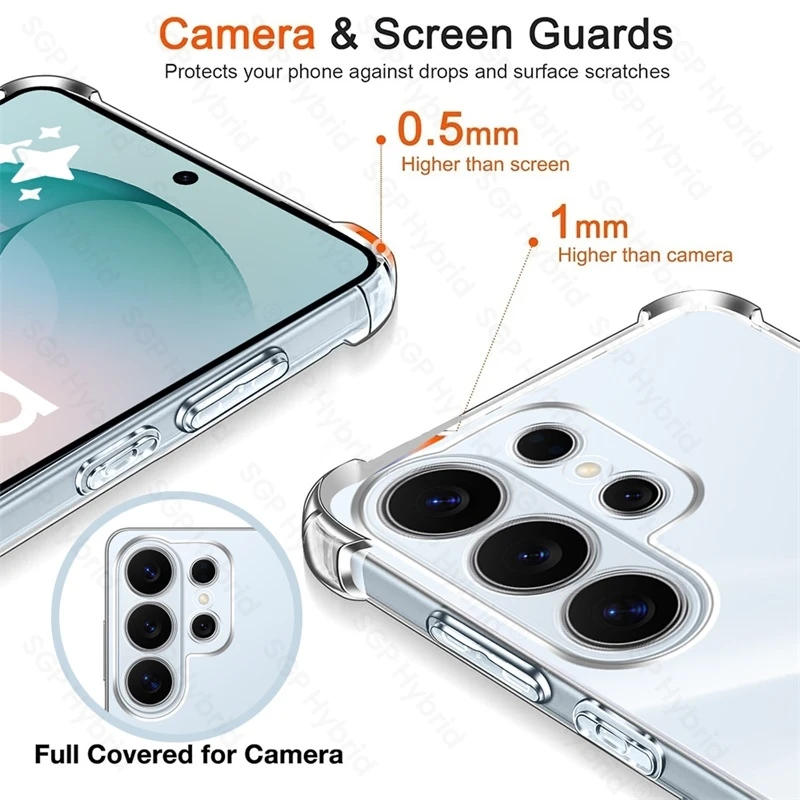 Premium Anti-Yellow Clear TPU Soft Cover - Shockproof Armor Coque