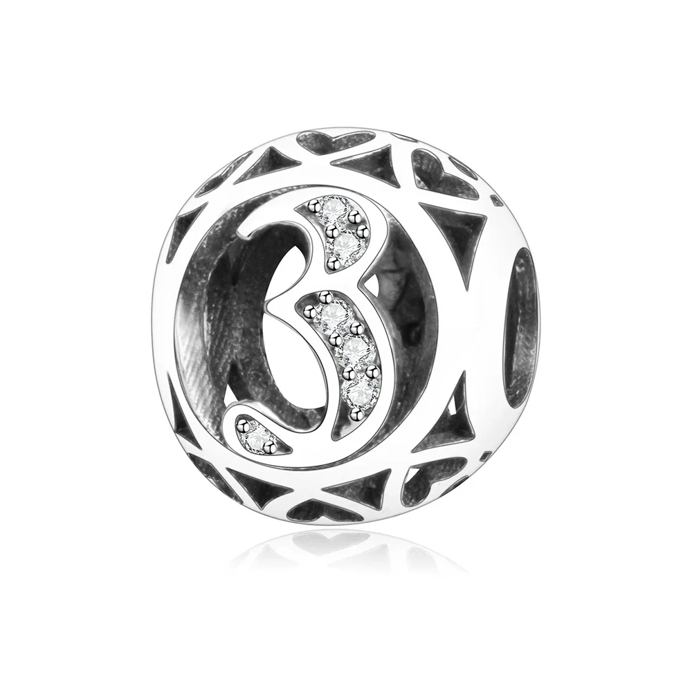 925 Sterling Silver Number 0-9 Beads Fit Original Europe Charm Bracelets DIY Jewelry 925 Sterling Silver charm jewelry,sterling silver jewelry,beads charms,sterling silver beads,bead jewelry making,silver charm bead,charm bead,beads jewelry,sterling silver beads charm,silver bead bracelet,silver charm bracelet,loose beads