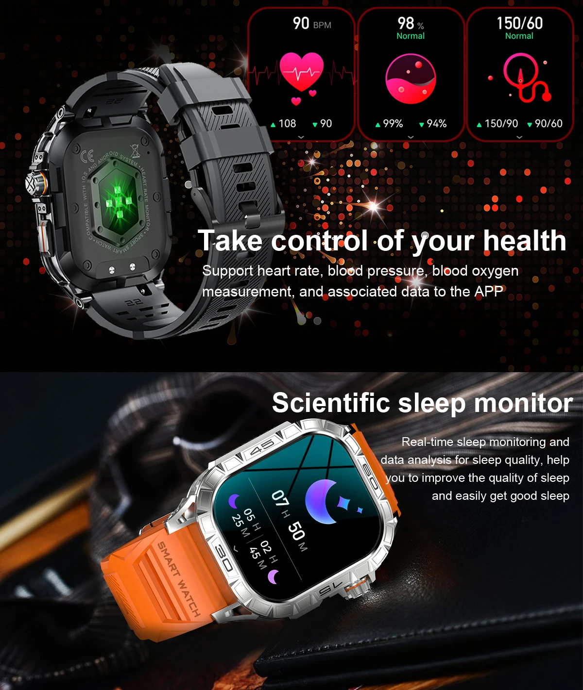  Ʈ ġ ȵ̵ AI  Ʈġ, 1.96 ġ AMOLED HD ũ,  , IP68 , 22mm Ʈ, K63