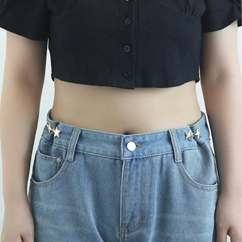 Adjustable Removable Waist Tightener Button Clips