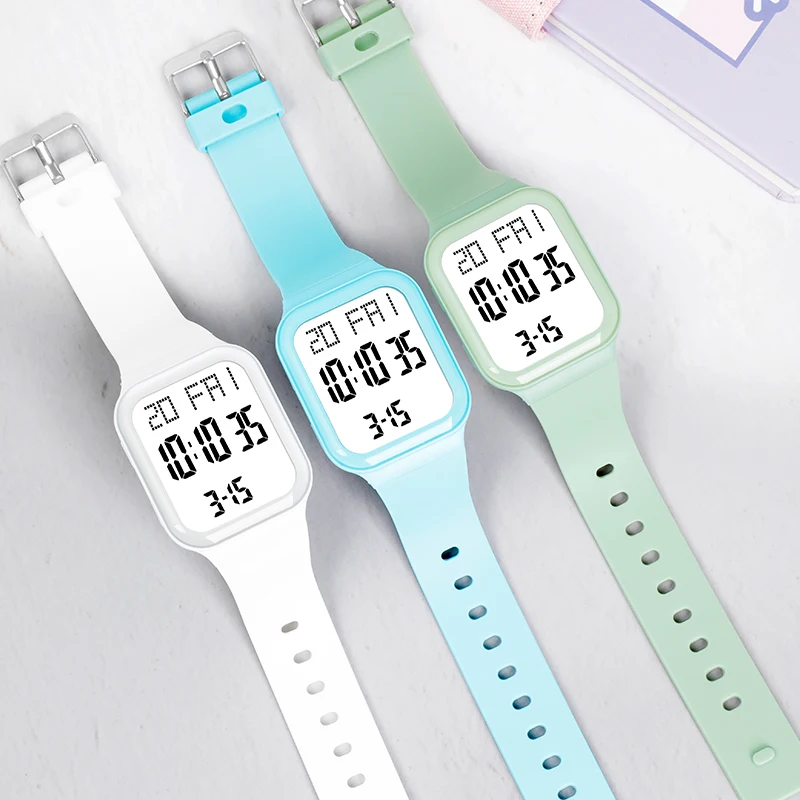 Unisex Trendy Sports Waterproof Multifunctional Digital Watch