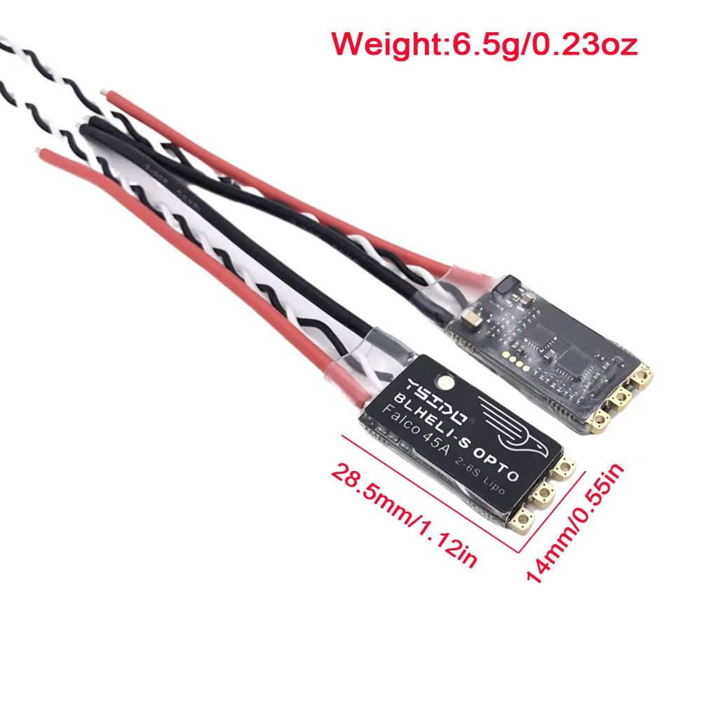 YSIDO Falco 브러시리스 전자 컨트롤러, 드론용 LED 조명 지지대, DSHOT125, 300/600, 35A, 45A, BLHeli_S ESC 2-6S Lipo