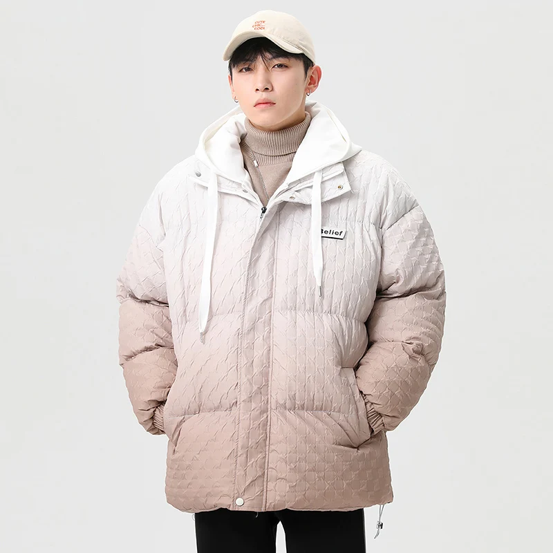 CAAYU 2022 Winter Down Jacket Men's Hip Hop Harajuku Oversized Body Warmer Coat Japanese Streetwear Windproof Outwear Coat Male